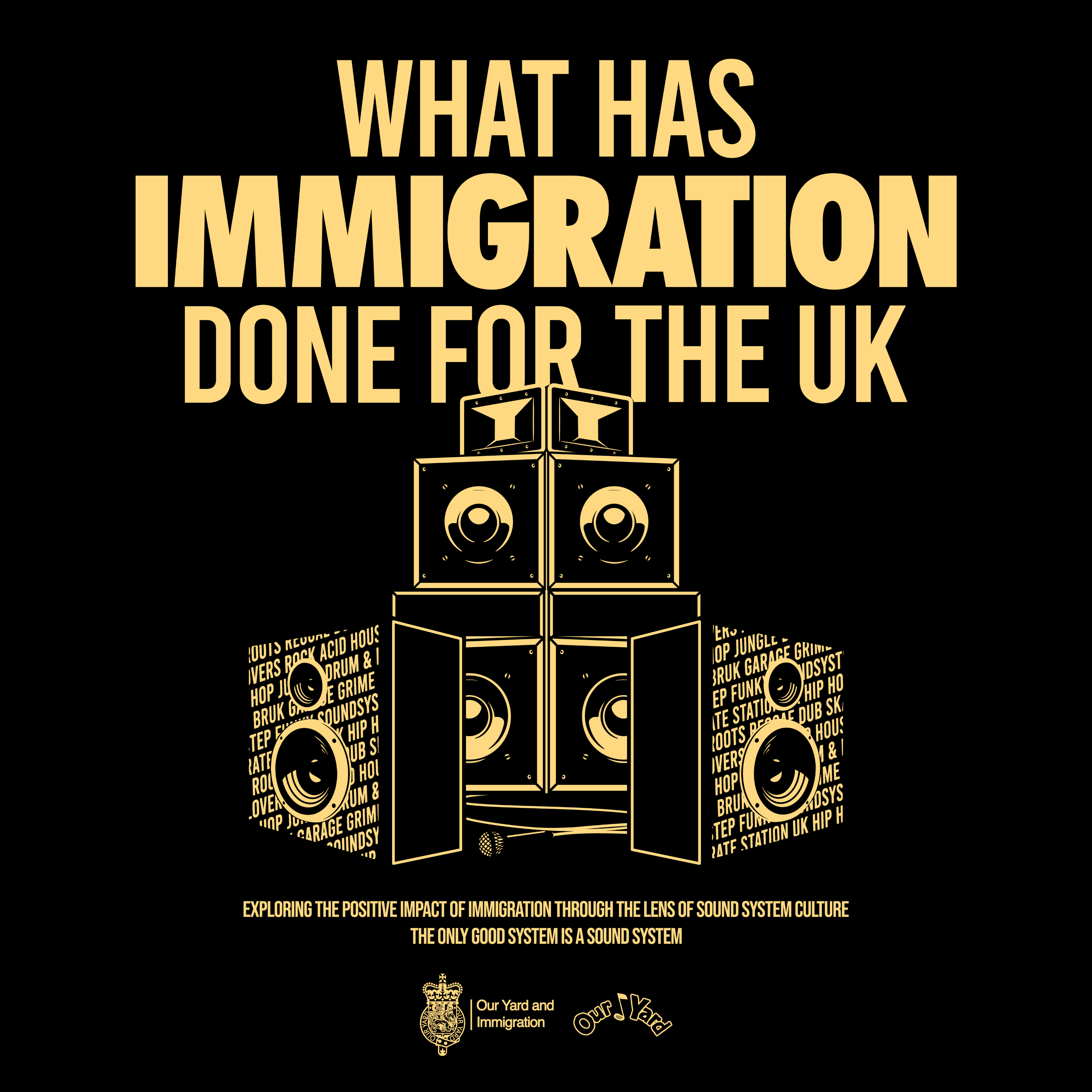 Our Yard - Immigration (Black T-Shirt)