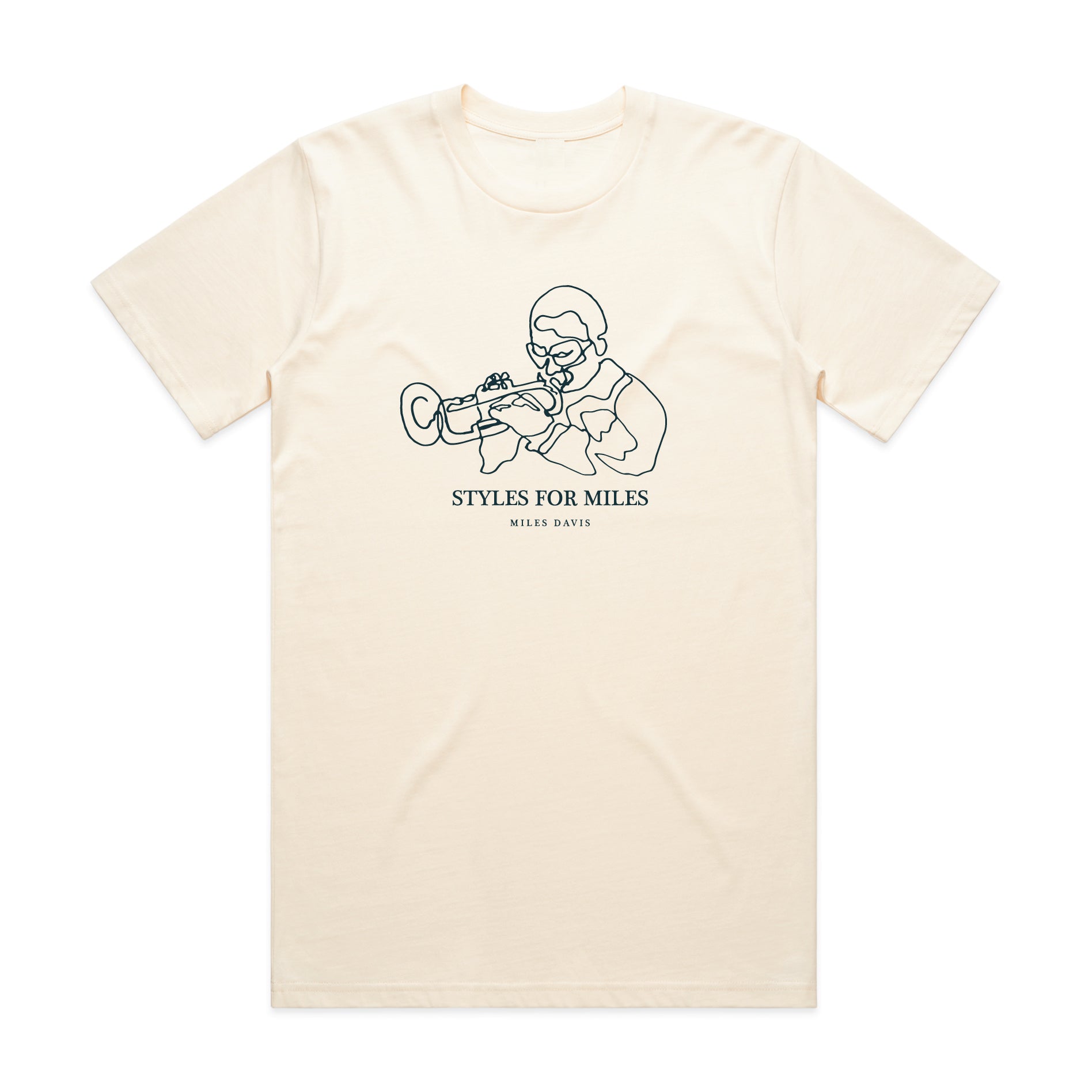 Miles Davis - Style For Miles T-Shirt (Ecru)