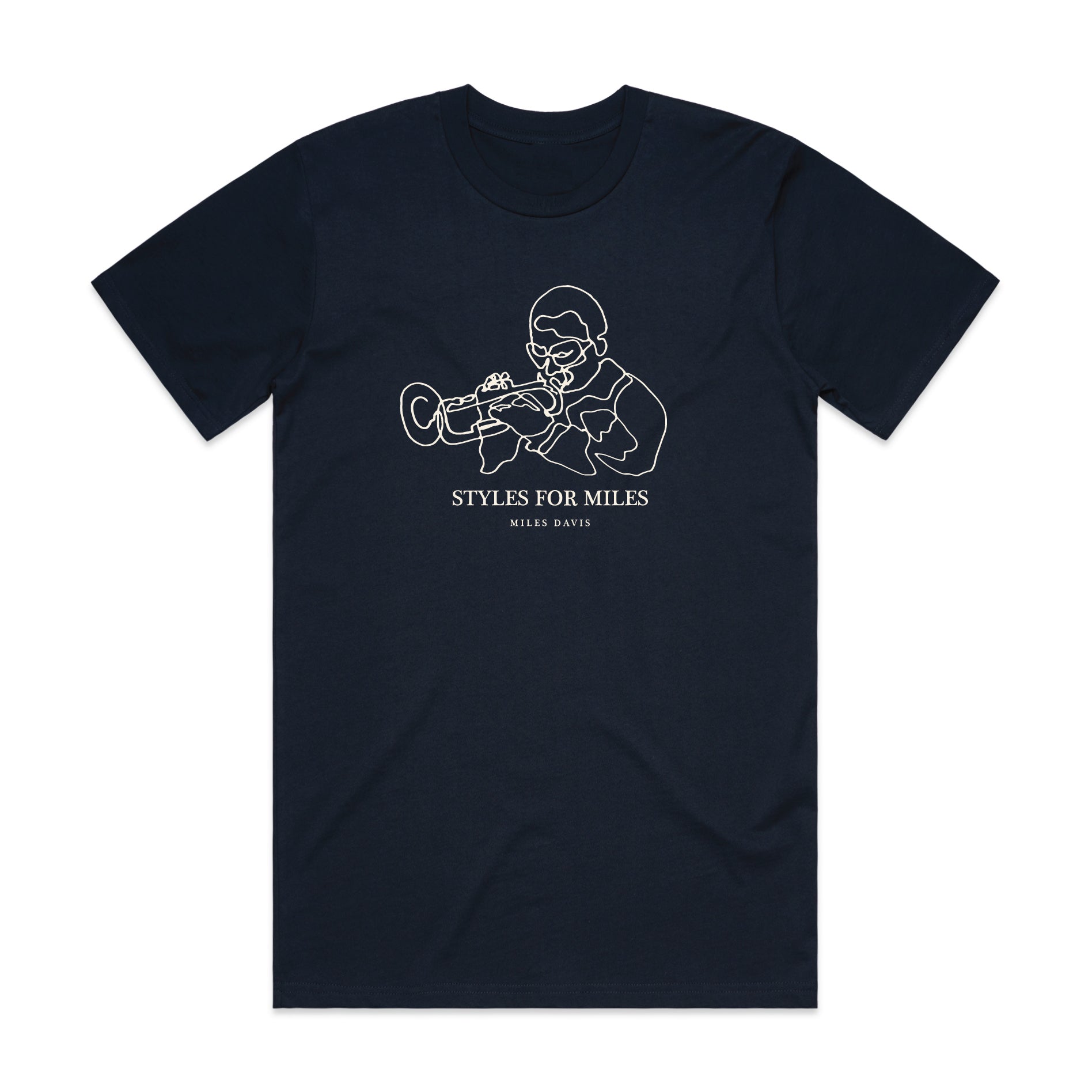 Miles Davis - Style For Miles T-Shirt (Navy)